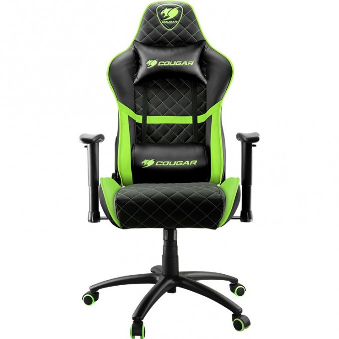 Кресло компьютерное игровое COUGAR BLACK-GREEN NEON Green