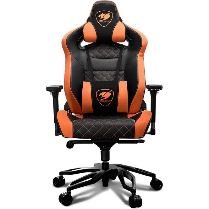 Кресло компьютерное игровое COUGAR BLACK-ORANGE THRONE